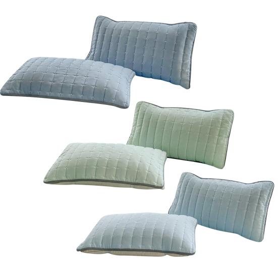 Pillow Protector with Elastic Bands Travel Pillow Cover Anti-slip Quilted Waffle Pillowcase Protect from Dust Sweat And Stain for Dorm Home Bedroom