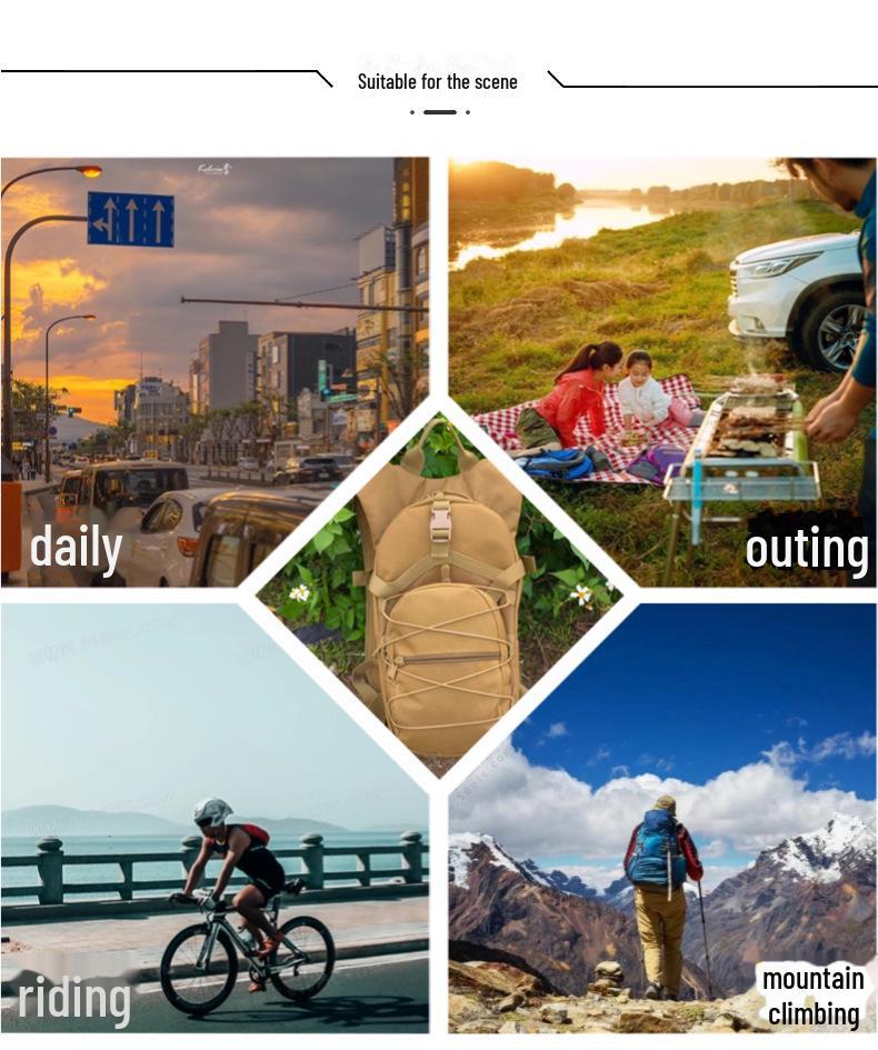 Taktisk Kamouflage Multifunktionell Cykelvattenväska Ryggsäck med Stor Kapacitet