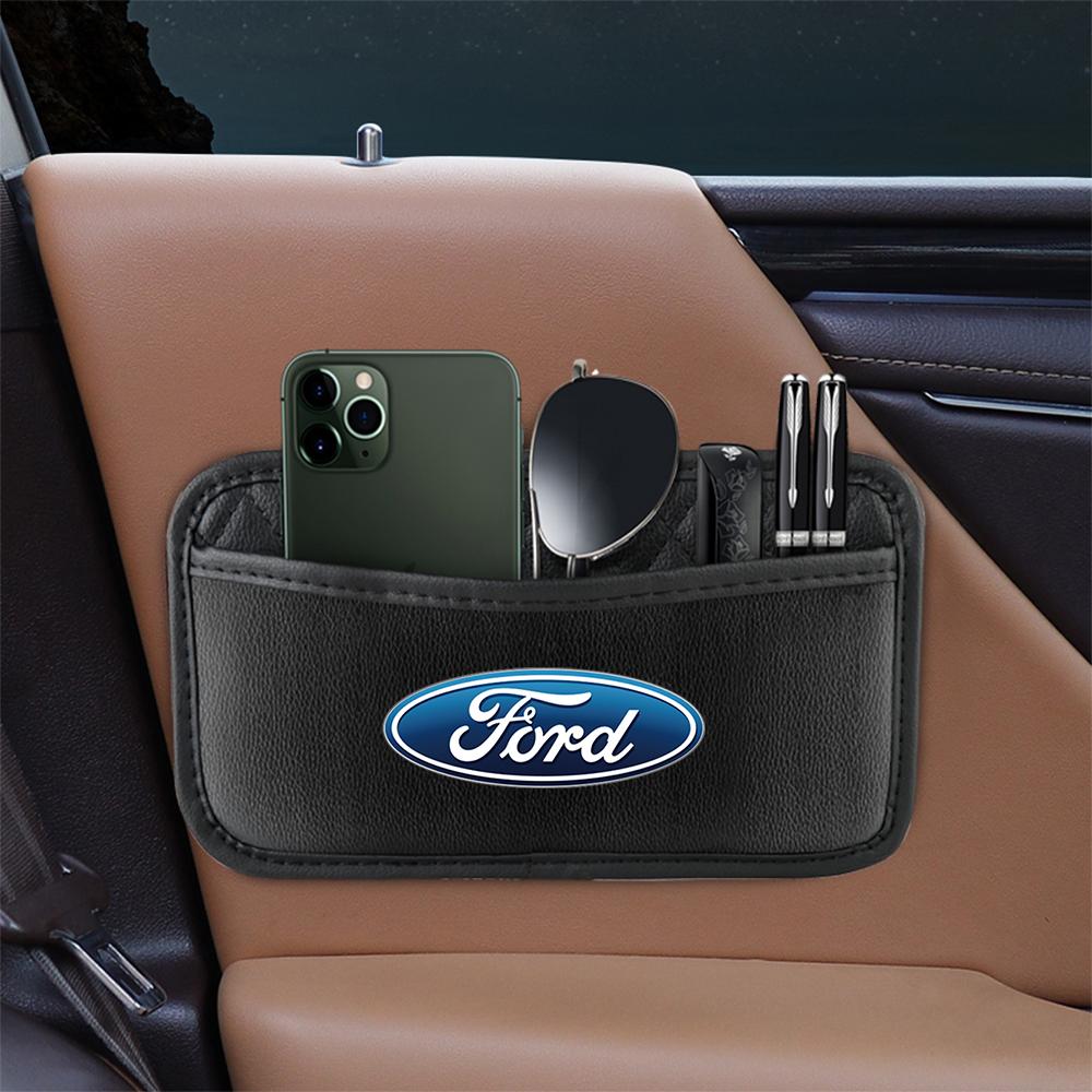 AKS1 Car Storage Bags Seat Back Side Door Stowing Tidying Pocket For Ford STRacing Mustang Edge Focus 2 3 MK2 MK3 MK5 Fiesta MK7 F150