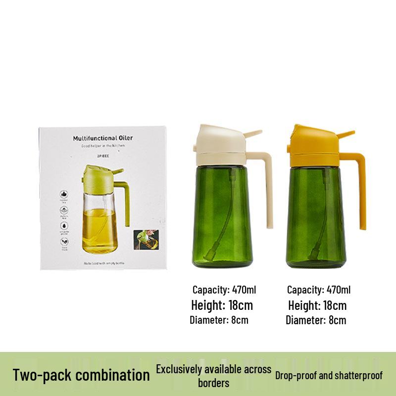 Dual-Use Glass Oil Spray Bottle for Kitchen & Air Fryer