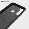 Skal - Xiaomi - Redmi Note 8 - Kolfiber - Stöttåligt - Flexibelt - Svart