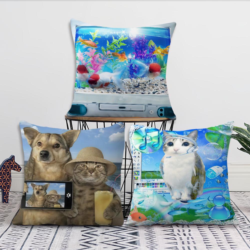 Fantastic cat Funny cushion cover Best Home Office Coffee Pillow Sofa Printing Decoration Room Shop Car Nordic Simplicity Hit