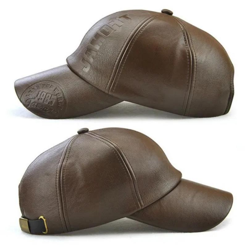 1PC Autumn Winter Men and Women's PU Leather Baseball Cap Waterproof Windproof Hat Stamping Logo Outdoor Sports Gorras Baseball Casquette