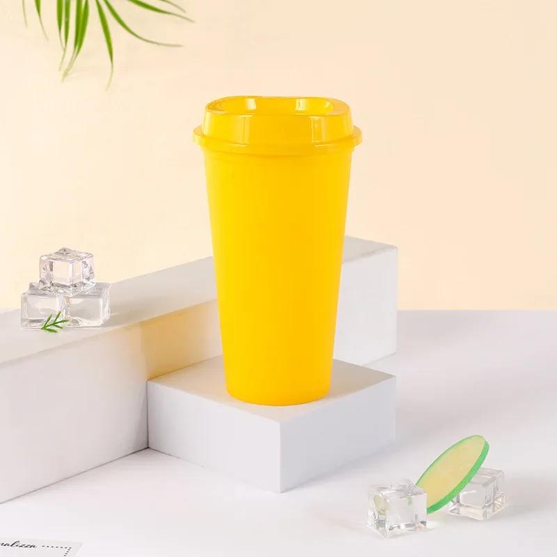 470ml Matte Finish Reusable Mug Plastic Travel Coffee Cup Household Drinkware Kitchen Products