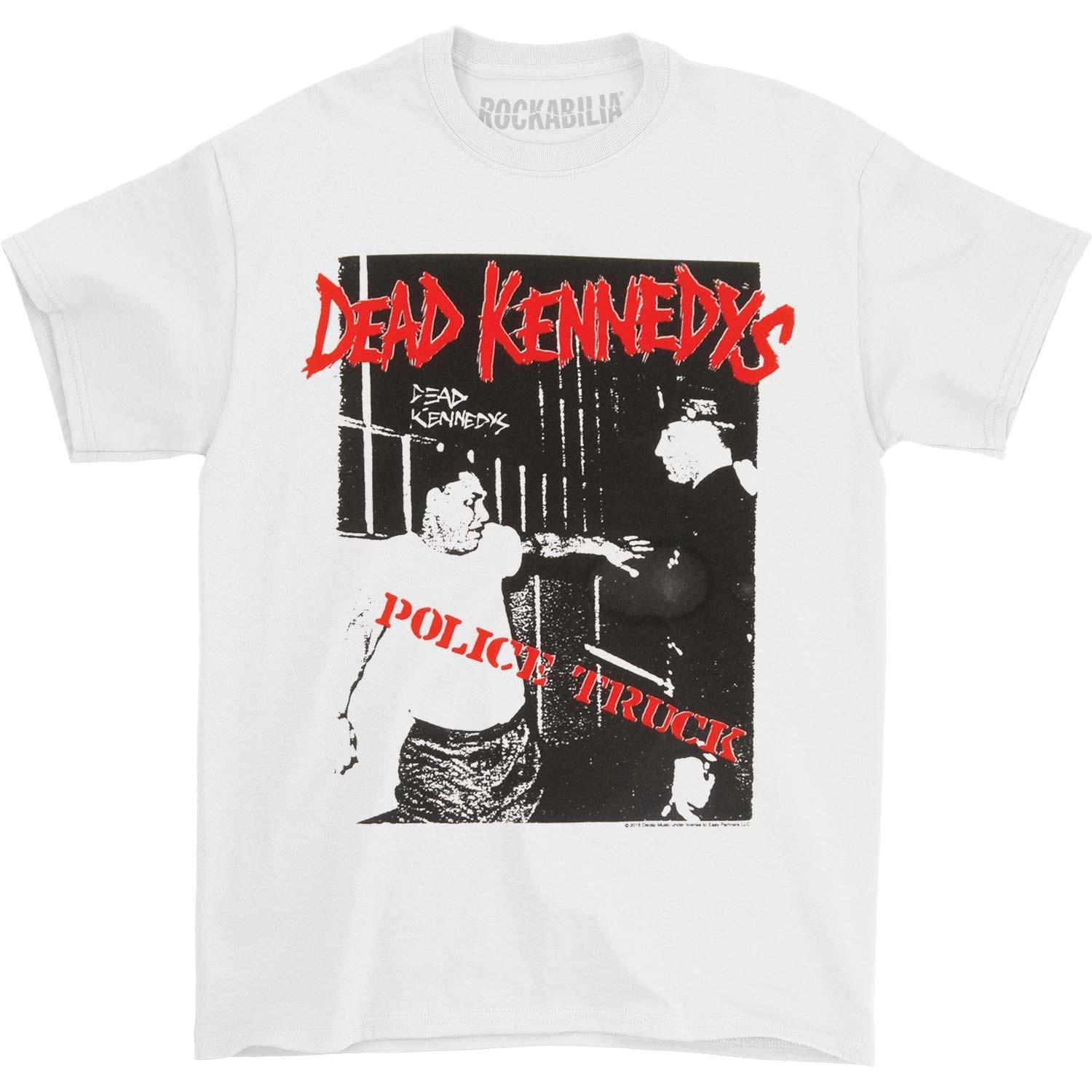 Mens Dead Kennedys Police Truck Slim Fit T-shirt XXX-Large White L