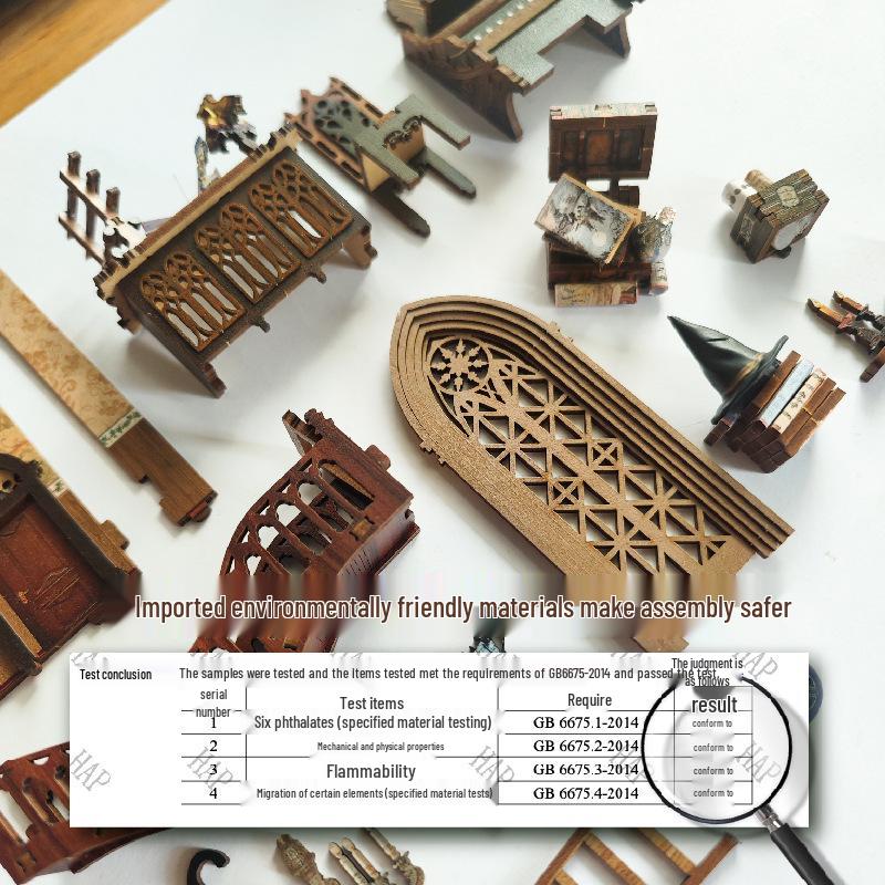 Whale Sky 3D DIY Cabin Bookend Model Toy - Perfect for Holiday Gifts