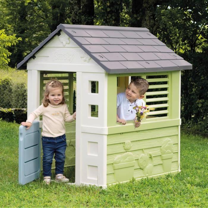 Smoby Life - Jolie Maison - Moderne Design - Port, Vinduer med persienner - Resirkulert materiale - Fra 2 år