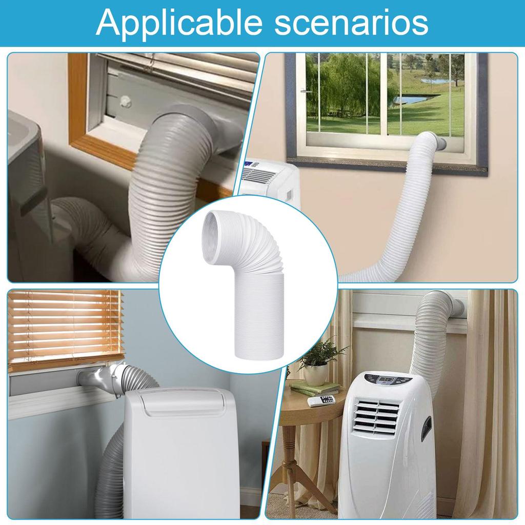 Portable Air Conditioner Window Vent Kit AC Exhaust Hose Coupler For 130mm/150mm Diameter Pipe Joint Adapter Extension Pipe 1.5m