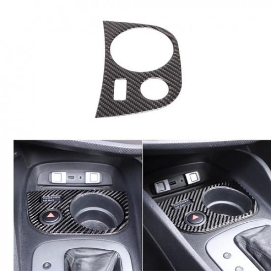 Carbon Fiber Center Warning light button Trim Sticker For Seat Leon 2008-12