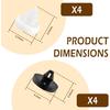 8PCS Car Brake Pedal Stop Pad,Rubber Brake Switch Stopper for Repairing Automotive Brake Light,Clutch Pedal Pad Stopper