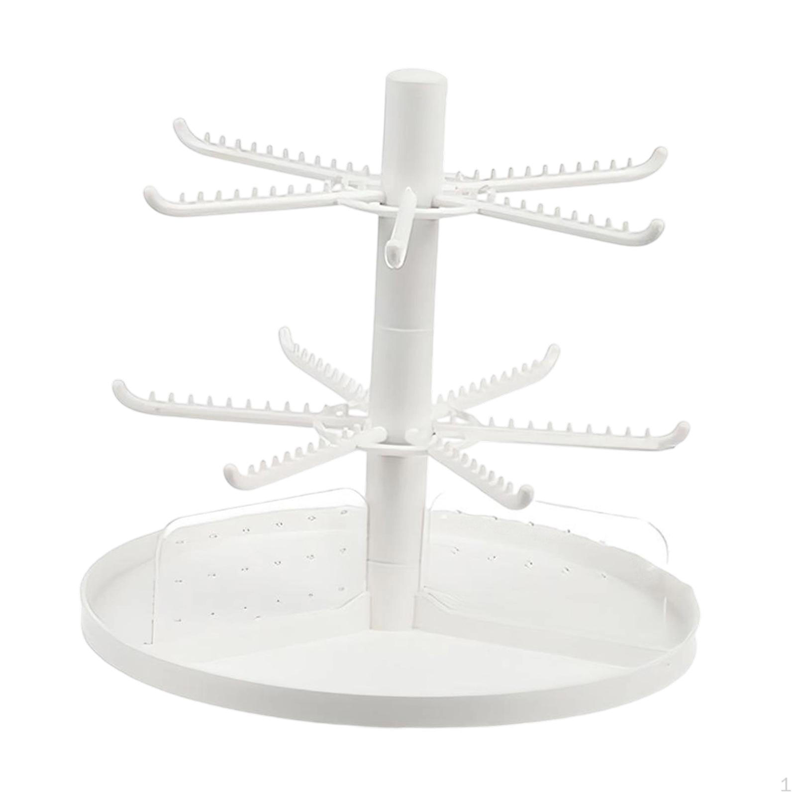 

Jewelry Display Case with Tray, Versatile, for Hair Accessories, Bracelets, Rings, Makeup Showcase. 2 Tier