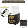 DIY Graduation Voting Box Black Golden Congrats Grad Card Box  Graduation Season
