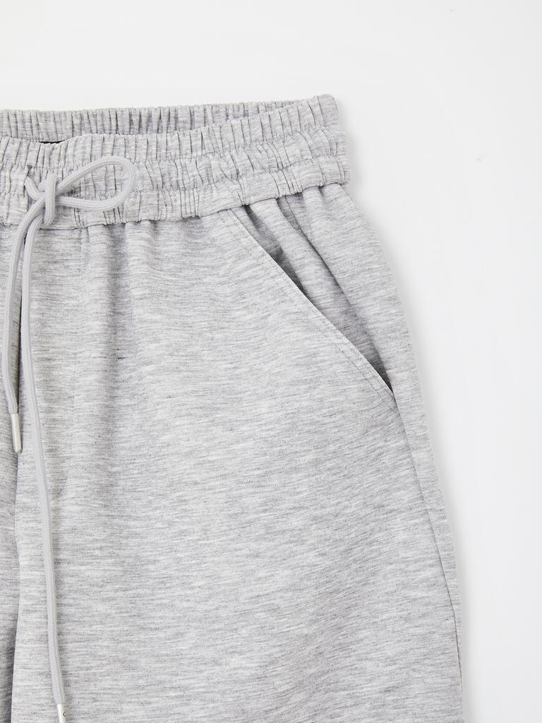 IKALOOK Coated Rayon Spandex Elastic Waist Sweatpants Dpt124