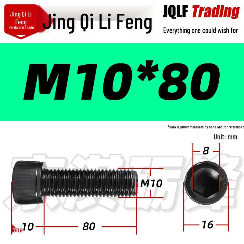 Grade 12.9 Full Thread Hex Socket Head Cap Screws - M3-M14 Black Cylindrical Bolts for Maker Accessories