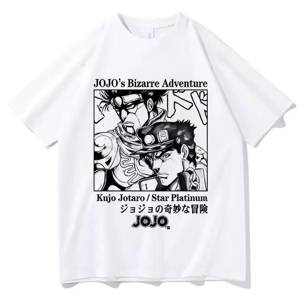 Jojo Bizarre Adventure T Shirt Teen Colorful 80s Grunge Korean Clothes T Shirt Korean Clothes University Y2k Classic Anime Tops