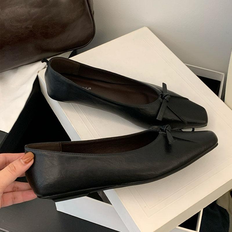 Fashion Luxury Fashion Butterfly-Knot Women Flats With Shoes Casual Female Soft Footwear Shallow Ladies Flats Slip On Shoes