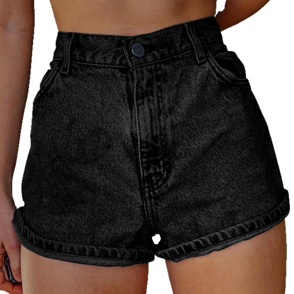 Damen, Jeansshorts, Stickerei, Vielseitig, Jeans, Freizeit, Damenbekleidung
