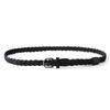 Boho Chic Braided Cotton Linen Waist Belt With Metal Pin Buckle Women Thin Black Adjustable Dresses Jeans