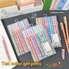 10Pcs Colorful Cartoon Capybara Pens Quick-Drying Neutral Pens Cute  Color Pen Office Supplies Student Stationery Gifts
