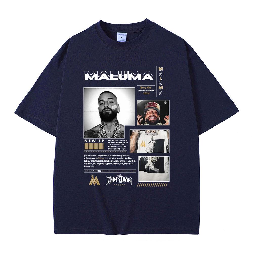 

Футболки с обложкой музыкального альбома певца Малумы, мужские и женские, повседневные хлопковые футболки, мужская мода, футболки оверсайз, хип-хоп, рэп, уличная одежда 4XL