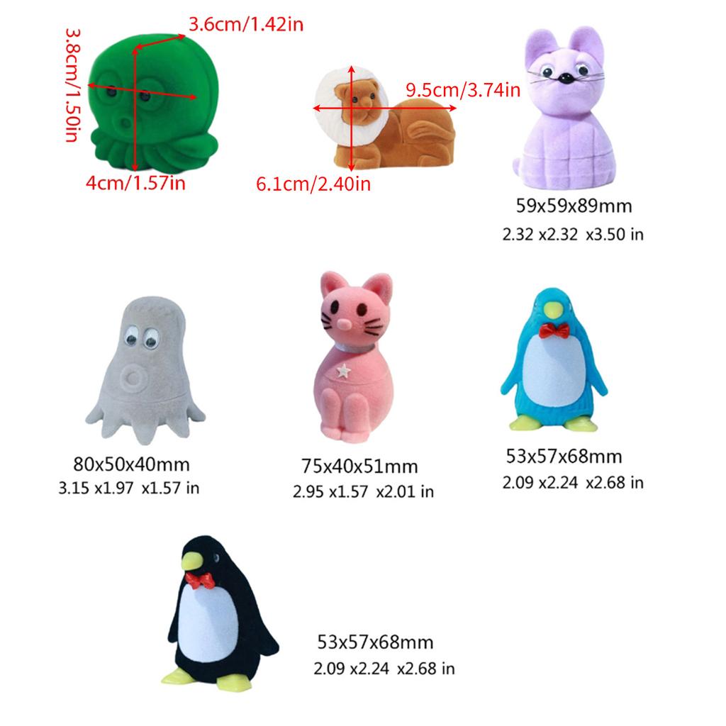 Sturdy Flocking Lovely Animal Shaped Jewelry Organizers Portable Accessory for Engagement and Birthday Special Gifts
