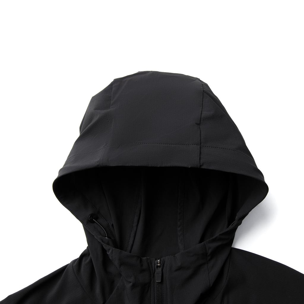 Li Ning Training Series Sports Casual Simple Solid Color Hooded Windbreaker Men Outerwear Black AFDVA85-1