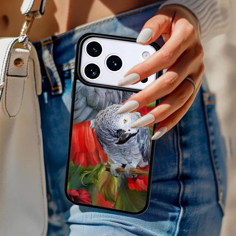 Animal Parrot Birds Phone Case For iPhone 17 Air 14 15 13 12 Max Cover For Apple 14 15 16 16e 11 Pro Max Plus Coque
