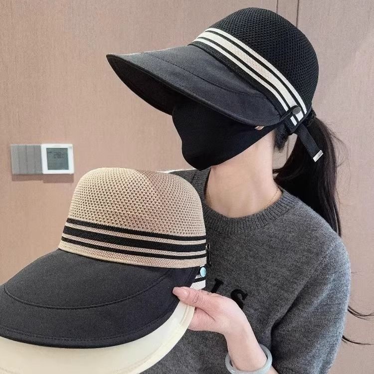 Big Eaves Hat Sunscreen Hollowed Out Quick-drying Breathable Widened Face Cover UV Protection Summer Bucket Hat Sun Hat