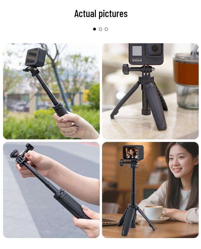 Compact Extendable Aluminum Tripod for Camera and Mobile, Handheld Photo & Selfie Stick