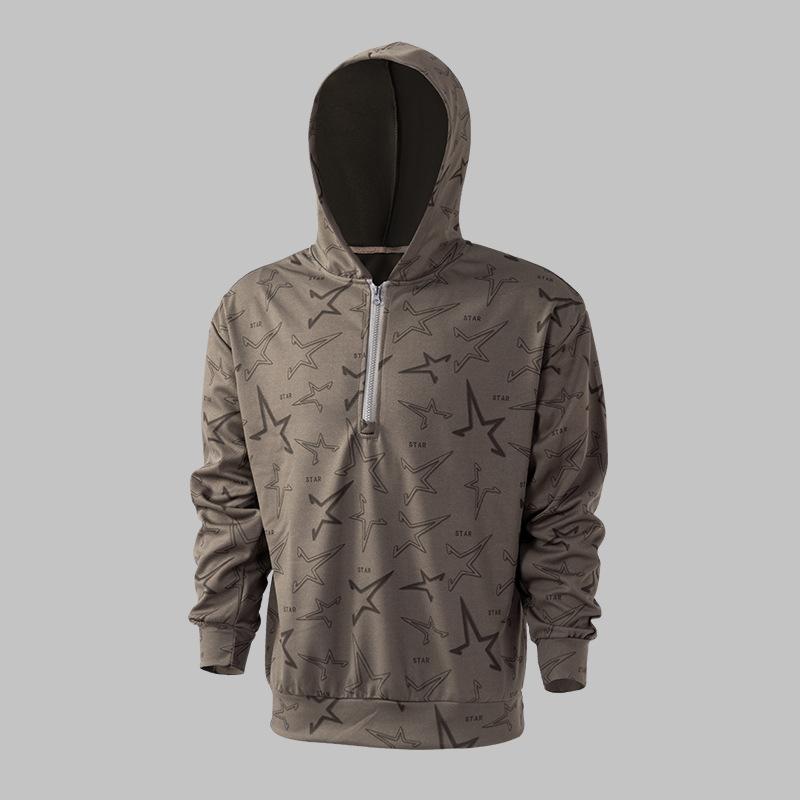 Men's Spring Autumn Sport Hoodie Loose Fit Oversized Pullover Sweatshirt 220GSM Cotton Fleece