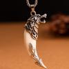 Ethnischer Stil Retro Dominanter Wolfszahn Herren Halskette Hundezahn Anhänger Anhängerkette Schmuck Anhänger