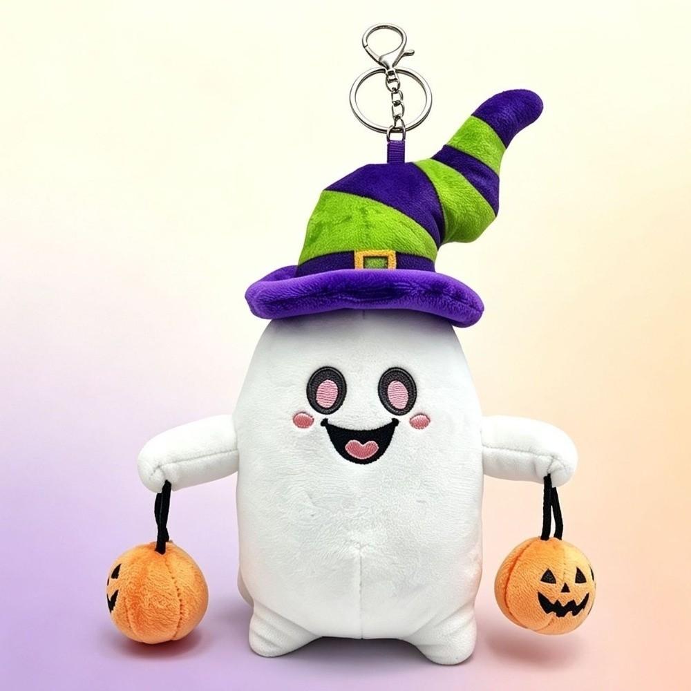 Kawaii Halloween Ghost Plush Keychain Funny Cartoon Plush Pendant Plush Toy Kids Gift