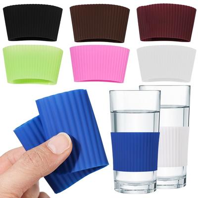 Silikon-Tassenhülle für Becher Keramik-Kaffeetassen Hüllen Wärmeisolierung Flaschenhüllen Rutschfeste Tassenhülle Glasflaschenabdeckung