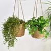 Woven Hanging Flower Pot for Green Plants & Orchids - Rattan Basket Home Decor