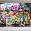 3d Graffiti Large Mural Fashion Style Trend Street Wall Mural Brick Graffiti Wallpaper Kids Bedroom Murals Home Decor