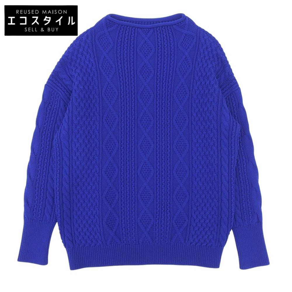 BATONER Cable knit pullover top for women blue F tops F blueUsed 6190₽