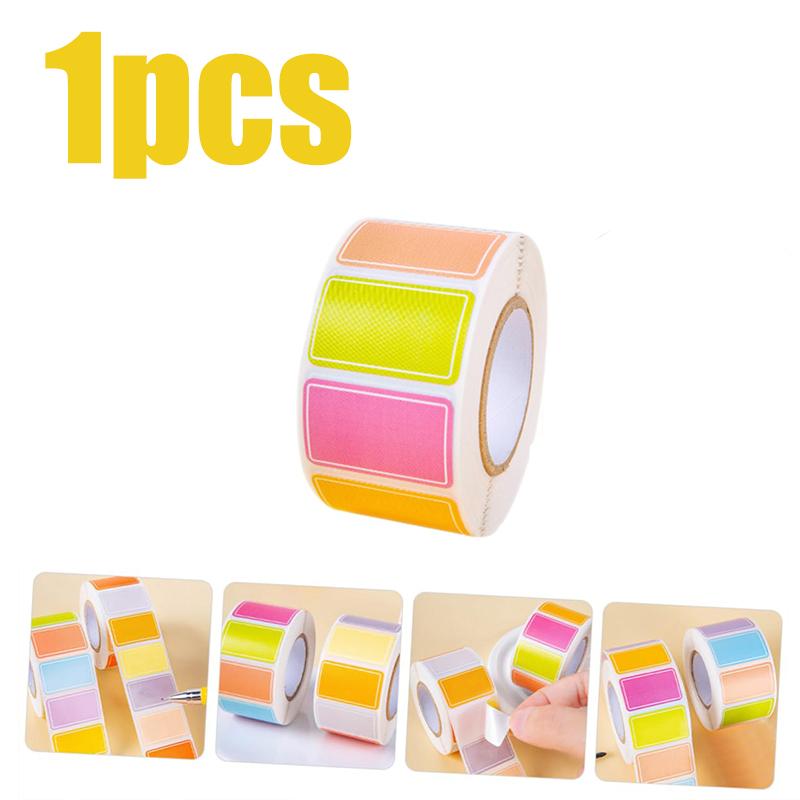 

1/2/3 PCS Color Label Stickers Blank Writable Name Sticker Waterproof Index Tabs Durable Self-adhesive Stationery Supplies Tags