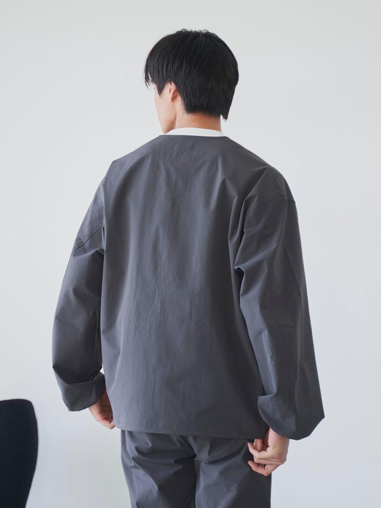 Cohen Hiker Tech Collarless Jacket (Wrinkle-Resistant, Stretch, Water-Repellent, Washable) 75606000002 0950 BLACK(09) M