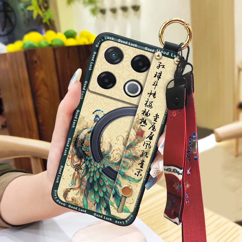 Protective Anti-knock Phone Case For infinix GT 20 Pro/X6871 Anti-dust Dirt-resistant Fashion Shockproof Wrist Strap