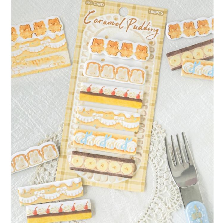 180 Sheets Cake Dessert Themed Adhesive Note Page Markers Repositionable Adhesive Labels for Book Journal Planner