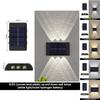 2 Pack Solar Up Down Wall Lights Outdoor Sconce IP65 Waterproof Solar Fence Light For Home Garden Porch Decoration