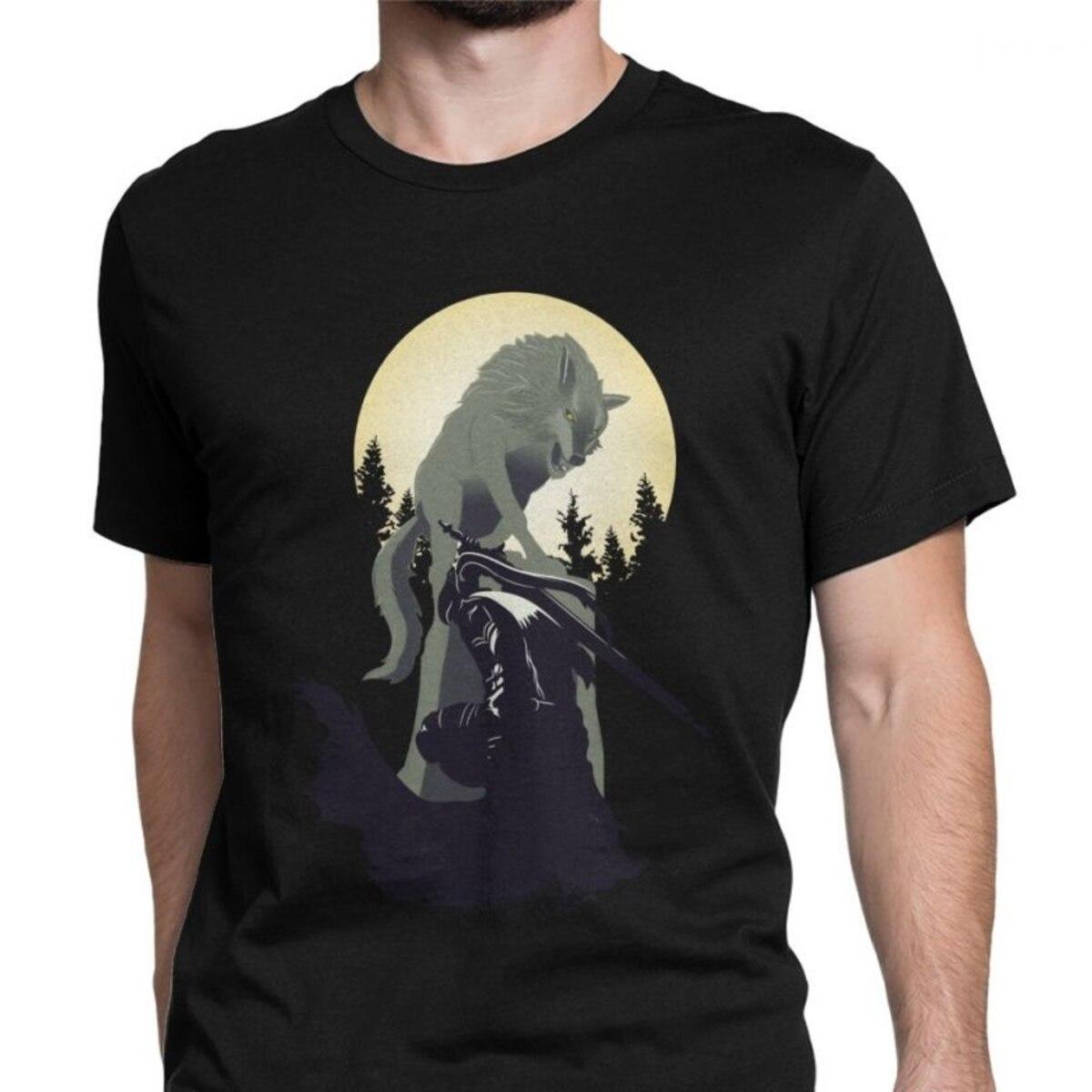 

Knight Artorias и Sif Dark Souls Футболка Мужчины Премиум Хлопок Топы Футболка Похвала Солнце Кровавая Игра Фитнес Tee Camisas