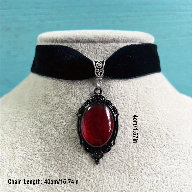 1pc Gothic Black Necklace Collar Choker Retro Vintage Chain Vampire Women's Personality Neck Jewelry