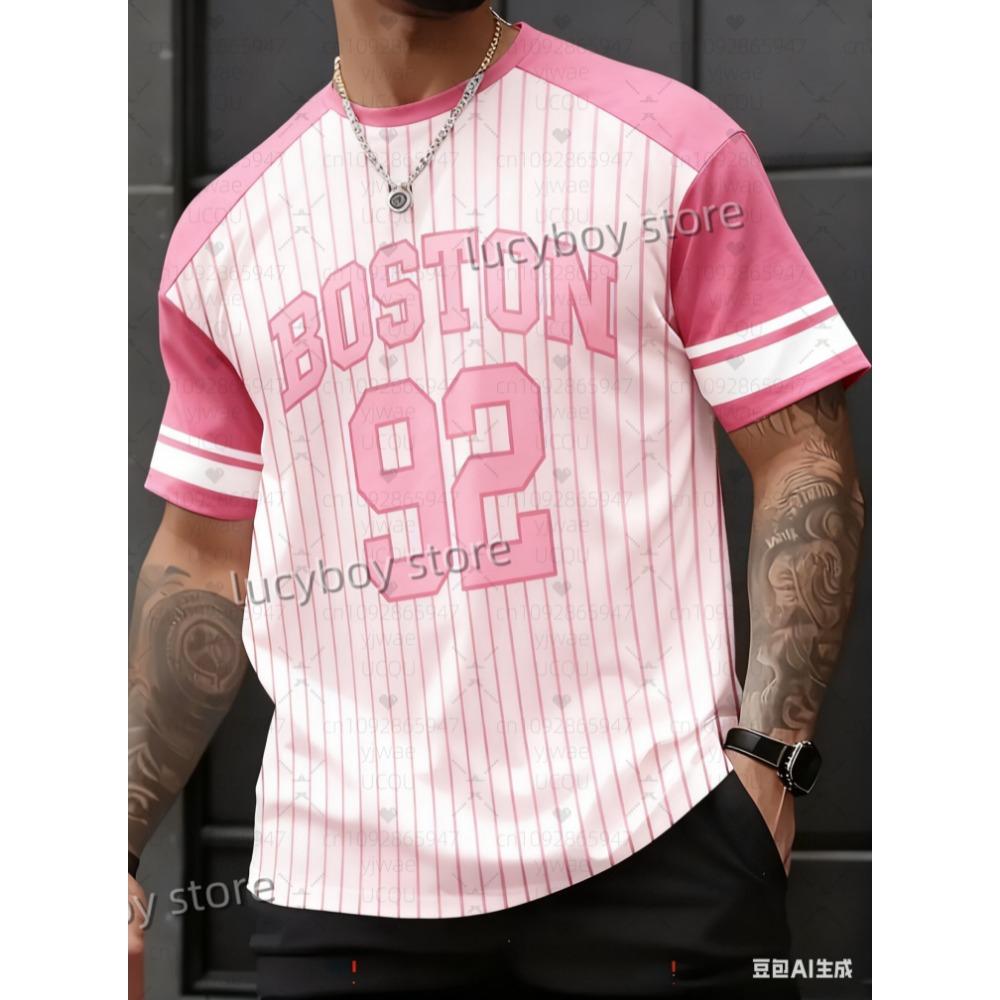 T-shirt, O-neck, Short Sleeved Top, Daily Street Men's Knitted Shirt, Men's Clothing