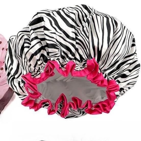 Cuffia da doccia impermeabile per bagno Cuffia per capelli elastica per cappello da bagno addensata per donna Bellezza Parrucchiere Dot Prodotti Accessori per il bagno