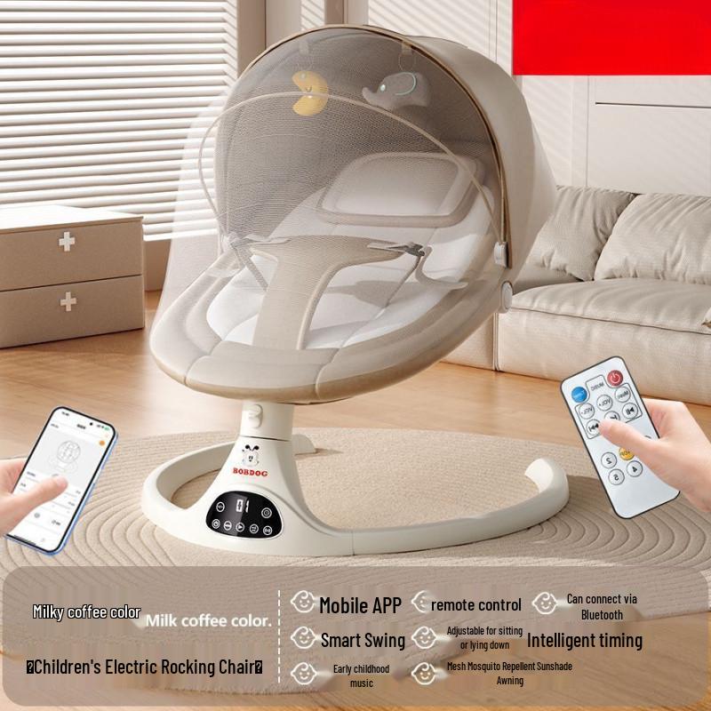 Bobodou Baby Electric Rocking Chair - Newborn Soothing Sleeper & Cradle Rocker