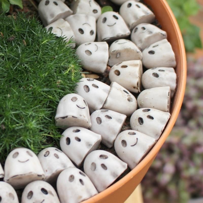 Halloween Ghostly Figurines Centerpieces Scary Resins Ghostly Statue Garden Decors Halloween Decors for Porch Lawn