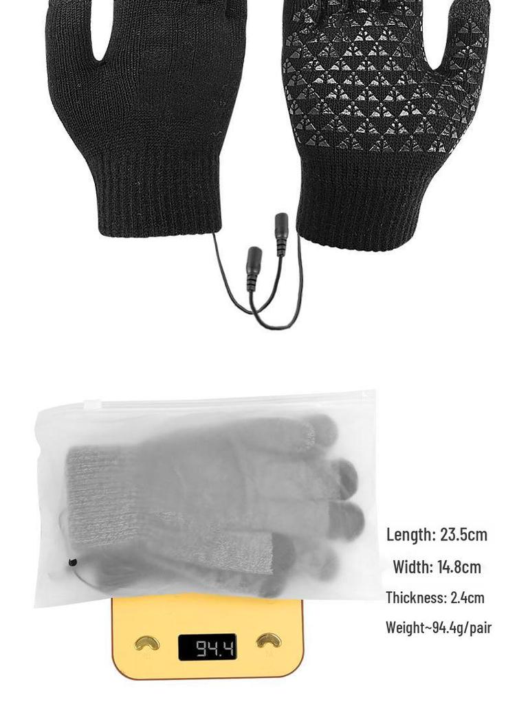 USB Heated Full-Finger Electric Warm Gloves for Students and Gamers