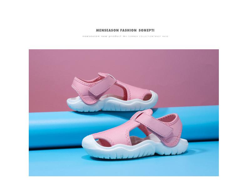 Kids' Cross-Strap Waterproof EVA Beach Sandals - Trendy Summer Sports Shoes for Boys and Girls