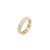 New 18K Gold Inlaid With Zircon Ring Wind Personalized Ring Jewelry Women'S Niche High-End Does Not Fade